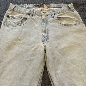 Vintage 90s Levi’s Silvertab 560 Loose Fit Jeans 33x34 Light Wash Distressed Y2K